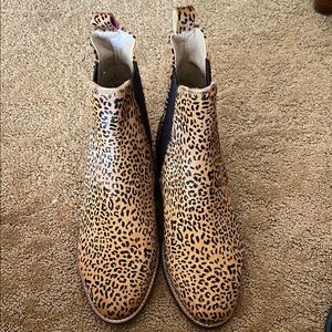 Leopard Print Ankle Boots